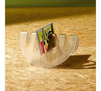 Portariviste oscillante in metacrilato COCCO BOLO 60x30xh28 cm con rigature nere avorio