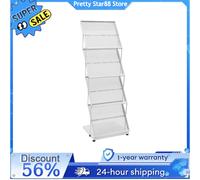 Portariviste pieghevole espositore per Brochure a 4 livelli da pavimento moderno scaffale per libri in ferro A3