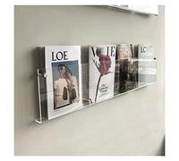 Portariviste Porta Riviste Porta Riviste Acrilico Trasparente, Ufficio Casa Montaggio A Parete Supporto per Opuscoli Scaffale per Cataloghi, per Sala D'attesa Soggiorno (Size : Length 100cm/39.4inch