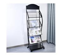 Portariviste Portatile, portagiornali, espositore per brochure, libreria con Ruote, Ideale per mostre, ospedali, uffici e Magazzini, di Grandi Dimensioni (19,69x12,60x60,24 pollici/50x32x153