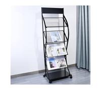 Portariviste Portatile, portagiornali, espositore per brochure, libreria con Ruote, Ideale per mostre, ospedali, uffici e Magazzini, di Grandi Dimensioni (19,69x12,60x60,24 pollici/50x32x153