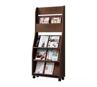 Portariviste Scaffale for riviste in legno Scaffale informativo Espositore da pavimento Piano casa Espositore pubblicitario Scaffali for giornali verticali per libri, opuscoli, riviste, giornali, fume
