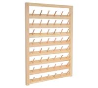 Portarocchetti in Legno Bambù da Scrivania per Mini Coni e Rocchetti | Base Stabile, Superficie Liscia senza Bave, Colore Khaki, per Organizzare Fili e Scegliere Toni Rapidamente
