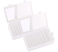 Portarocchetto trasparente per filo da cucito, contiene 42 bobine, 2 portafilo, portarocchetto di cotone vuoto, visibile, scatola da cucito in plastica a tenuta stagna, per rocchetti da ricamo.