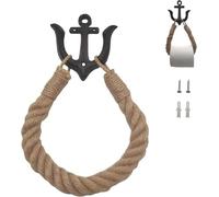 Portarotoli WC Catena Ancora Metallo Vintage - Appeso Charm Nautico, Decor Casa, Amanti Stile Mare,Black