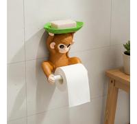 Portarotolo a Forma di Scimmia Stile Cartone Animato per Toilette, Bambini