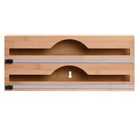 PORTAROTOLO ALLUMINIO PORTA PELLICOLA DA CUCINA A MURO IN LEGNO CON TAGLIERINA