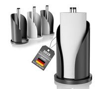 Portarotolo da cucina in acciaio inox, porta carta igienica, organizzatore autoportante, porta asciugamani di carta (nero)