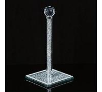 Portarotolo da cucina in argento con diamante schiacciato 29 cm con diamante autoportante cromato per la decorazione della cucina