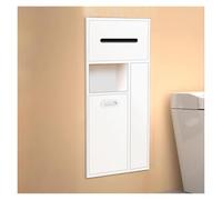 Portarotolo da parete in acciaio inox, da parete, per carta igienica e alcova integrata per bidone della spazzatura e spazzola, ideale per camera da letto, ufficio e cucina