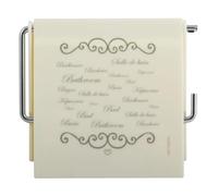 Portarotolo da parete MSV PS e acciaio cromato Paris Cream