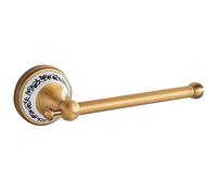 Portarotolo di carta igienica, porta rotolo di carta igienica in ottone bronzo antico da parete, accessori hardware per bagno, design in porcellana