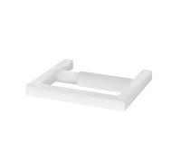 Portarotolo di carta igienica XONY in acciaio inox 304 linea XONY dimensioni 15,5x13,5xh2,4 cm finitura Bianco opaco made in italy bianco opaco