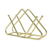 Portarotolo di carta in metallo geometrico - Distributore di tovaglioli in ferro dorato for ripiano da tavolo del ristorante, ornamento decorativo Portatovaglioli(Golden)