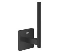 Portarotolo di ricambio GROHE Start Cube QuickFix (materiale: metallo, montaggio a parete, fissaggio nascosto, con viti e tasselli), dimensioni 134 mm, con GROHE QuickGlue, nero opaco, 409792430