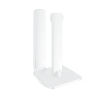 Gedy Outline Portarotolo Carta igienica riserva Bianco, Misure: 16X8X12,2 CM, Porta Carta igienica in Ottone, Cromall®, resine termoplastiche, Acciaio Inox, Design Simone Micheli, 15 Anni Garanzia