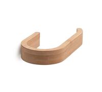 GEDY | Porta Carta Igienica Himalaya Bamboo Naturale, Porta Rotolo Fissabile con Viti Incluse, 2,5x16,8x8cm