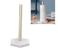 Portarotolo in Piedi, Porta Scottex Cucina Portarotolo per la Cucina Porta Rotolo da Cucina da Tavolo Portarotolo Cucina in Piedi per Cucina Accessori con Base in Marmo Finitura Oro Spazzolato