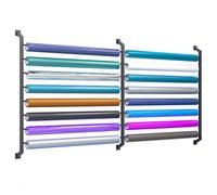 Portarotolo in vinile da parete, espositore regolabile in metallo per rotoli di tessuto, contenitore per 8 rotoli di vinile, per pellicole per finestre, carta da parati, tovaglie