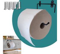 PORTAROTOLO INDUSTRIALE A MURO MOD.5 NERO PORTA CARTA ROTOLONE