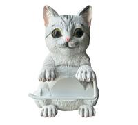 Portarotolo realistico per gatti, portarotolo con scultura di gatto 3D, portarotolos a parete con animali, dispenser per per arredo bagno, bagno, cucina
