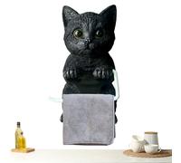 Portarotolo realistico per gatti, portarotolo con scultura di gatto 3D, portarotolos a parete con animali, dispenser per per arredo bagno, bagno, cucina