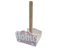 Portarotolo Scottex da Tavola in Legno con Cuori Rosa