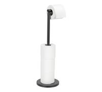 Portarrollos de pie 2 en 1, negro mate