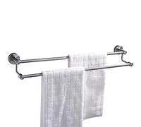 Portasalviette da bagno a parete in acciaio inox Portasciugamani in argento Doppio portasciugamani 100 cm Design moderno per asciugamani di grandi dimensioni