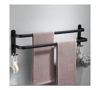 Portasalviette da bagno in alluminio Montato a parete Doppio 50 cm Appeso accappatoi Organizer