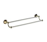 Portasalviette doppio in ottone bronzo antico per bagno e cucina Elegante portasciugamani per WC dell'hotel Portasciugamani a parete in colore oro