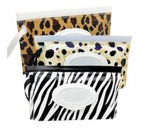 Portasalviette per neonati riutilizzabile 3 posti, organizer portatile salviettine umidificate per bambini contenitore da viaggio