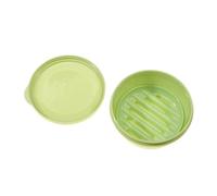 Portasapone 2 pezzi, contenitore for sapone in plastica, porta saponetta da viaggio, rotondi portatili con coperchio, scatola for a prova di perdite for shampoo Per Doccia, Bagno(Green)