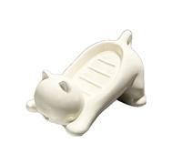 Portasapone a forma di gatto - Porta sapone da bagno in plastica con fori di scarico, base antiscivolo per lavello/montaggio a parete, grazioso arredamento per la casa