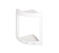 PORTASAPONE ANGOLARE PORTA OGGETTI DOCCIA VASCA CESTINO ANGOLIERA MENSOLA BIANCO