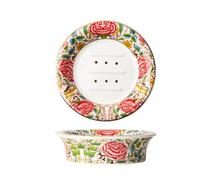 Portasapone artistico in ceramica con foro di drenaggio per mantenere asciutto e migliorare l'estetica della casa in bagno accessorio decorativo
