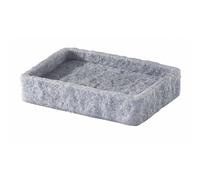 Portasapone bagno Aries in resina e sabbia grigio Grigio