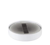 Portasapone bagno Ivory tondo plastica bianco/cromo Bianco