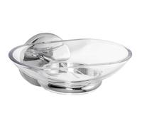 Portasapone bagno One Duo in metallo cromato e San trasparente Cromo