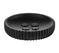 Portasapone bagno Plissé in resina nero Nero