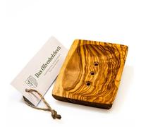 Portasapone con fori, rettangolare, in legno d'ulivo, 13 cm, per Bagno