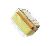 Portasapone con rullo, per casa, bagno, cucina, impugnatura comoda, in plastica, portatile, dispenser di sapone a rullo per la pulizia (giallo)