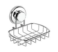 Portasapone con ventosa super potente, in acciaio inox, per bagno e cucina, cromato