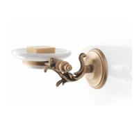 Portasapone da bagno sospeso in Ottone Collezione CLASSE Dimensione 17x14,1x h7,9 cm finitura Classica Ottone Satinato ottone