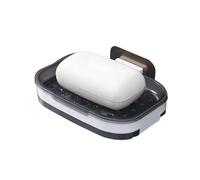 Portasapone da doccia, autoadesivo, per doccia, parete, bagno, cucina, montaggio a parete, portasapone, nero per sapone, cucina universale, colore grigio, taglia unica