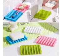 Portasapone da doccia, colorato, in silicone, flessibile, per cucina, bagno, contenitore per sapone, creativo e di squisita fattura