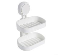 Portasapone da parete con forte aspirazione sottovuoto e design autodrenante per una facile conservazione del sapone (strato singolo)