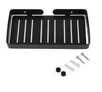 Portasapone da Parete in Acciaio Inossidabile 304, Nero, con Scolapiatti per Doccia, 23x12x2.5 cm, Organizzatore Multiuso