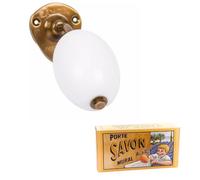 Portasapone da parete rotante per scolaro BARBACADO - Design Vintage | Sapone Fiore di Cotone - Puro Vegetale - Made in Italy