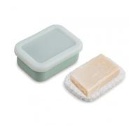 Portasapone da Viaggio in Silicone con Coperchio e Griglia Sgocciolatoio, Porta Saponetta Impermeabile, Scatola di Sapone Portatile, Tappetini Salva Sapone per Doccia, Bagno e Palestra (11x8.4x4.3 cm)